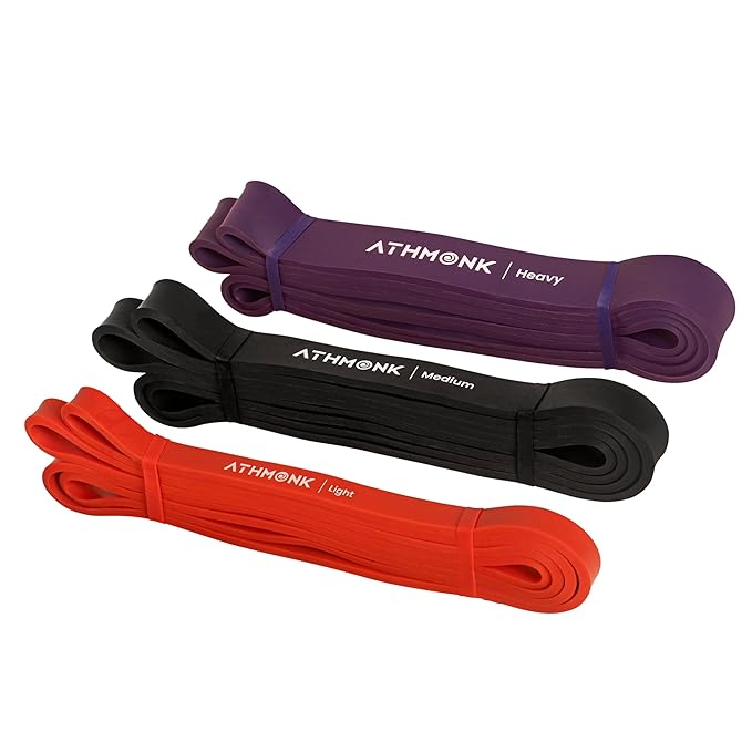 Athmonk Resistance Bands for Workout - Power Loop Exercise Band - Stretch Bands for Workout - Pull Up Band